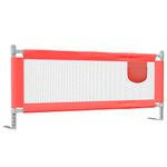 LuvLap Alloy Steel Bed Rail Guard for Baby/Kids Safety, 180cm x 72 cm(6ft x 2.3ft), Portable & Foldable, Baby Safety Essential, Adjustable Height, fits All Bed Sizes (Red - Without Print)