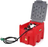 Portable Tank 53 Gallon, Tank With 12V Electric Transfer Pump, 10 Gpm Tank With Auto Fueling Nozzle & 360° Swivel Connector With 13.1ft Hose (red)