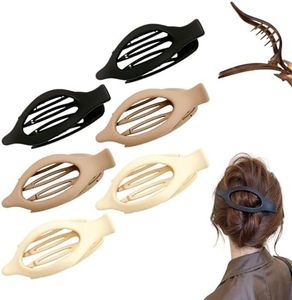 Flat Hair Clips for Women, French Hair Claw Clips for Thick, Thin, Long & Short Hair, Duck Billed Clips, No-Slip Grip Hair Styling Accessories for Women Girls Daily Use (MixA 6PCS)