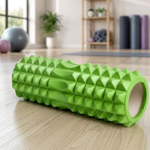 GudyB Green Foam Roller for Exercise Gym- Deep Tissue Body Massage Roller for Back Pain, Neck & Knee - Yoga Roller Fitness Workout, Muscle Massager Equipment, Stretching Tool 33 cm
