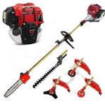 GX50 4-stroke 5 in 1 brush cutter grass cutting lawn mower weed eater trimmer chainsaw polesaw