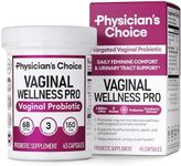 Physician's CHOICE Vaginal Probiotics for Women - Unique with Licorice Root - PH Balance, Odor Control, Yeast, Vaginal Microbiome & Feminine Health - 6B CFU - Organic Prebiotic, Cranberry - 45 CT