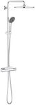GROHE Vitalio Joy 310 - Cool Touch Thermostatic Mixer Shower Set (Water Saving Technology, Rain Shower, Soap Tray, 110 mm 3 Spray Hand Shower, Silicone Nozzles, Shower Hose 1.75 m), Chrome, 26401001