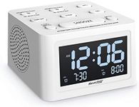 REACHER Dual Alarm Clock and White 