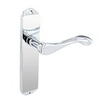 Dynasty Project Europa Arundel Internal Lever on Backplate Door Handle Pair Latch Polished Chrome