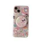 PEEPERLY Back Cover Case for iPhone 13 Pro Max Scratch Resistant Anti-Slip TPU Shockproof Protective Durable Sanrio Cuties Magnetic Case with Phone Gripper