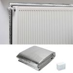 ADEPTNA Radiator Insulation Foil Sheet Heat Reflector Energy Saving Foil Panel Easy Install – Reduce Your Heating Costs – Size 5m x 60cm