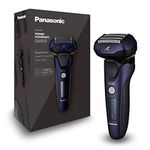 Panasonic ES-LV67-A803 Wet and Dry shaver, 5 Shaving Heads with linear motor, including Hair Trimmer, Navy Blue