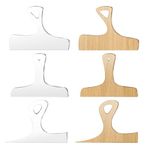 3pcs Cutting Board Handle Template, Thick Curvy Angled Router Stencils for Woodworking Guide Charcuterie Board Template Acrylic Router Stencils for Wood Boards (3 Styles)