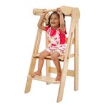 Littleok Montessori Toddler Wooden Learning Tower | Foldable Helping Tower for Kitchen | Step Stool for Toddler