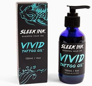Sleek Ink Vivid Tattoo Oil: All-Natural tattoo aftercare, tattoo brightener, tattoo color enhancer, rejuvenate older tattoos, keep newer tattoos looking sharp & promote healthy skin with NO harmful chemicals.