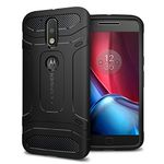 KAPAVER Back Cover for Motorola Moto G4/G4 Plus (Thermoplastic Polyurethane | Black | Solid)