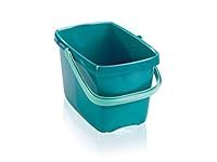 Leifheit Combi Bucket, 12 Litre, Sturdy Rectangular Shape, W 37.5 x D 26.5 x H 24.5cm, Good as Car Washing Bucket and Sturdy Mop Bucket, plastic bucket