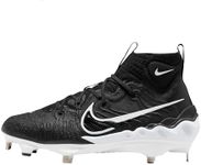 Nike Alpha Huarache NXT Low Metal Baseball Cleats, Black | White, 11