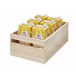 iDesign EcoWood Kitchen Storage Box, Container Made from Eco-Friendly Paulownia Wood, for Kitchens, Bathrooms and More, Beige, 38.1x25.4x15.7cm