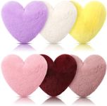 Liliful 6 Pcs Faux Rabbit Fur Heart