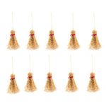 Artibetter 10pcs Mini natural craft brooms for wedding favors or for crafting S