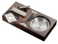 Visol Products Tamal Polished Walnut Cigar Ashtray Kit