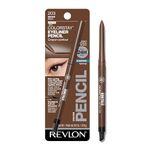 Revlon ColorStay Pencil Waterproof Eyeliner, Smudge-Proof, Eye Makeup with Built-In Sharpener, Packaging May Vary, 203 Brown, 0.01 oz