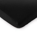 SheetWorld Fitted 100% Cotton Jersey Portable Mini Crib Sheet 24 x 38, Solid Black, Made in USA