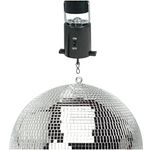 MP Essentials Silver 200mm 8" Lightweight Lighting Effect Disco Mirror Ball (Mirror Ball + Revolving Motor)