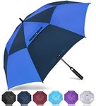 ZOMAKE Golf Umbrella 68 Inch, Large Windproof Umbrellas Automatic Open Oversize Rain Umbrella with Double Canopy for Men - Vented Stick Umbrellas(Dark/Royal Blue)