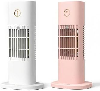 Personal Air Conditioner, Portable Evaporative Air Cooler with Cooling Mist, 3-in-1 Cooling Fan and Humidifier with 7-Color Night Light, Quiet Mini AC Unit for Bedroom Office Home Desk (White+Pink)