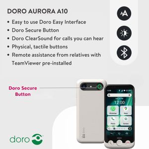 Doro Aurora A10 Senior Smartphone – Easy-to-Use Mobile Phone