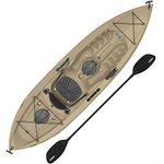 Lifetime Muskie Angler Sit-On-Top Kayak with Paddle, Tan, 120"