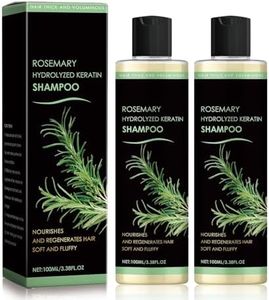 Organic Rosemary Hair Growth Shampoo, Hair Thickening Shampoo with Hydrolyzed Keratin, Thickens & Strengthens Hairs, Nourishes and repairs hairs strands, All Types, Unisex Formula (2PCS)