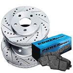 PowerSport Rear Brakes and Rotors Kit |Rear Brake Pads| Brake Rotors and Pads| Ceramic Brake Pads and Rotors |fits 2005-2014 Ford Mustang