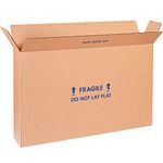 Boxes Fast BF28620FPFOL Flat Screen TV Cardboard Moving and Shipping Box, Fits 23-26”, Kraft (Pack of 5)