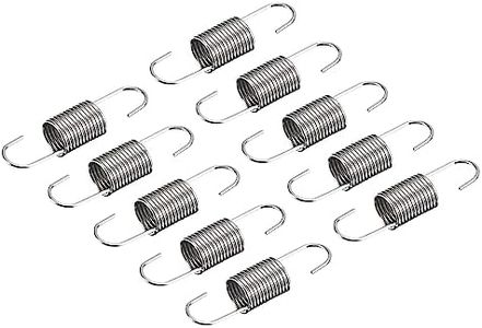 uxcell 50Pcs Extended Spring 9/32 inch x 1-3/16 inch, 0.027 inch Spring Steel Dual Hook Tension Springs for Machinery Construction