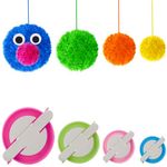 4 Sizes Pompom Pom-pom Maker for Fluff Ball Weaver Needle Craft DIY Wool Knitting Craft Tool Set Decoration by Knewmart