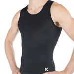 Kewlioo Men's Slimming Tank - Shapewear for Men - Premium Slimming Vest - Compressions Body Shaper Tank Top, Black, XL