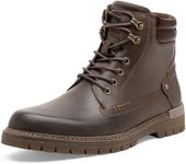 Jousen Men Boots Premium Leather Casual Motorcycle Boots for Men(AMY8140A brown 11)