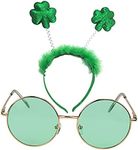 SunnyPro St Patricks Day Accessories Shamrock Headband Saint Patricks Glasses Sunglasses