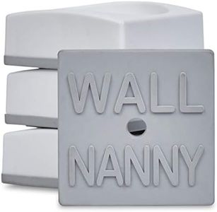 Wall Nanny Mini - Smallest Baby Gate Wall Protector (Made in USA) Protect Walls & Doorways from Pet Gates & Dog Gate Spindles - Child Pressure Mounted Baby Gate for Stairs Wall Cup (White) 4 Pack