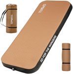 UPWELL Self Inflating Sleeping Pad 4.5" Thickness Camping Mattress with Solid Foam Single Sleeping Mat Portable Fast Inflation for Outdoor Mat Portable Roll Up Bed Brown