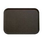 Cambro 1418CT-110 Fiberglass Camtread Rectangular Bar Tray, Black