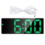 Digital Alarm Clock Large Display Alarm Clock with USB Port LED Screen Temperature Display Mute Mode for Bedroom Home Office Clock Radios