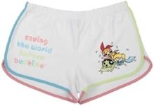 Bioworld Powerpuff Girls Pillow Fight White Shorts-XS