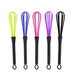 5PCS Plastic Whisk Set, Mini Hair Coloring Cream Hand Whisk, Small Whisk Stirrer for Hairdressing Baking