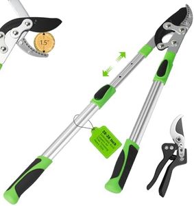 Loppers for Tree Trimming Heavy Duty Extendable Handle,28–38'' Adjustable Tree Branch Cutter & Pruning Shears Set, Garden Tree Trimmer with Compound Action 1.5–2"Cutting Capacity for Plants & Yard