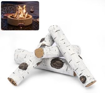 Gas Fireplace Logs for Tabletop Fireplace Fire Pits Decorative Birch Logs