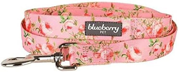 Blueberry Pet Durable Spring Scent Inspired Floral Rose Baby Pink Dog Leash 150 cm x 1cm for Puppy, X-Small, Leashes for Dogs