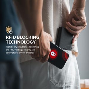 VULKIT RFID Leather Card Holder – Slim Wallet for Men & Women