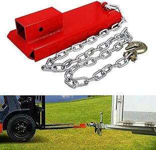 ELITEWILL 2" Forklift Trailer Hitch Receiver Attachment Pallet Forks Towing Adapter with Chain