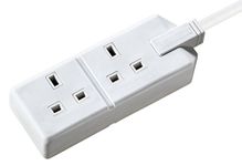 Masterplug Heavy Duty Two Socket Extension Lead, 4 Metre, White