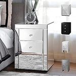 ALFORDSON Mirrored Bedside Table 58